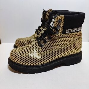 Caterpillar CAT Utility Metallic Gold Black Colorado Women's Work Boots Size 7